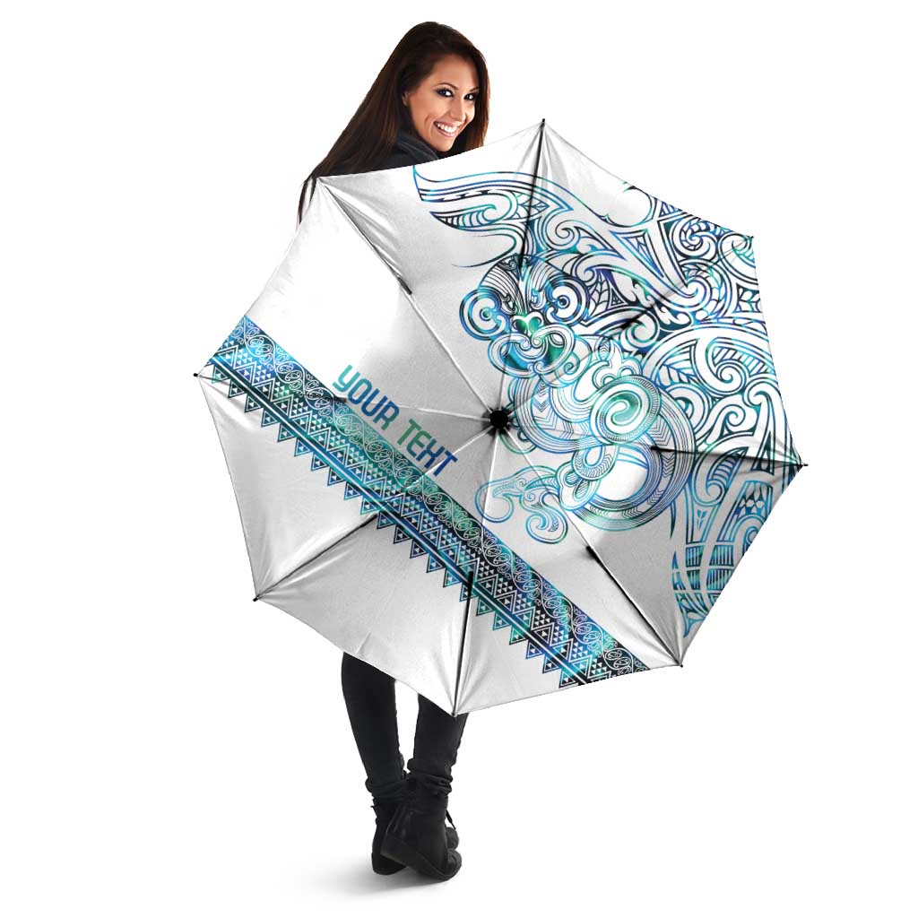 Kahui Whetu Paua shell Kowhaiwhai Taniko Personalised Umbrella Taniwha Maori Tribal Style