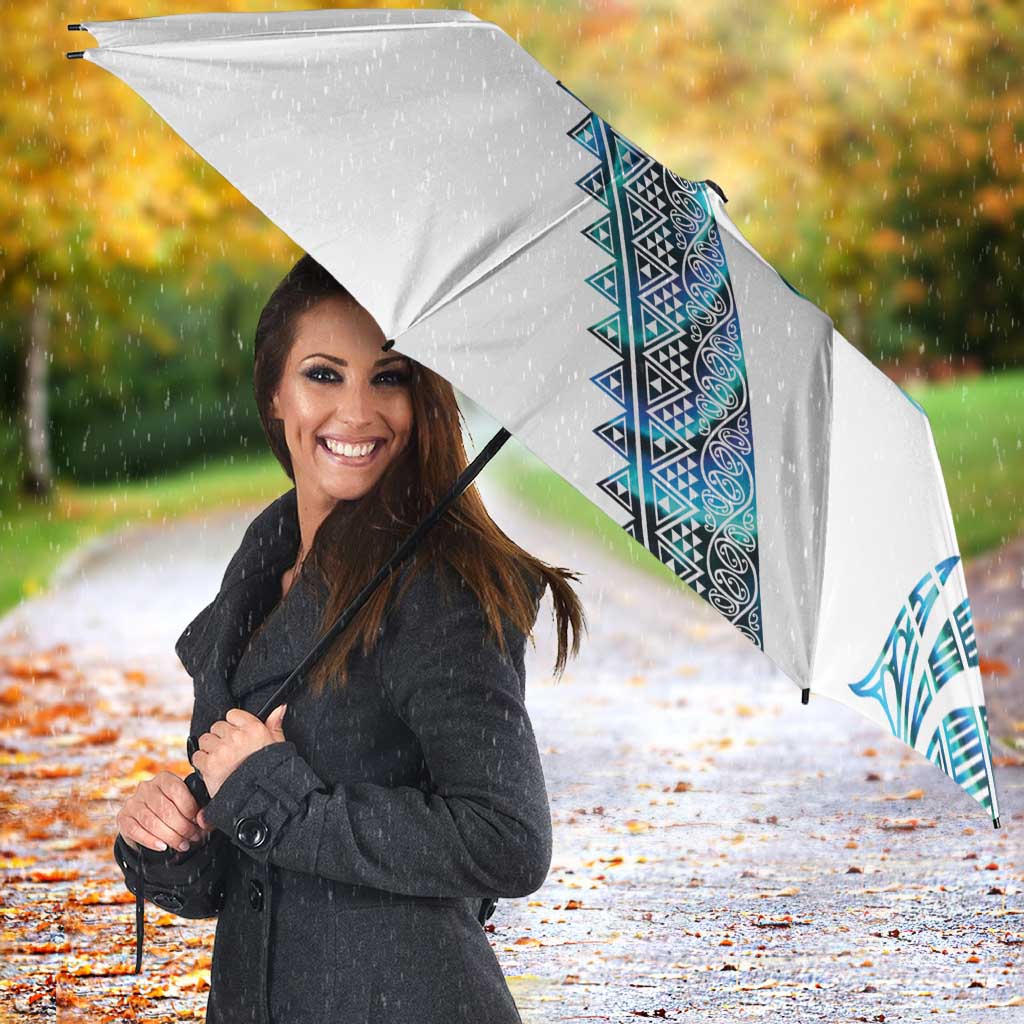 Kahui Whetu Paua shell Kowhaiwhai Taniko Personalised Umbrella Taniwha Maori Tribal Style