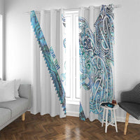 Kahui Whetu Paua shell Kowhaiwhai Taniko Personalised Window Curtain Taniwha Maori Tribal Style