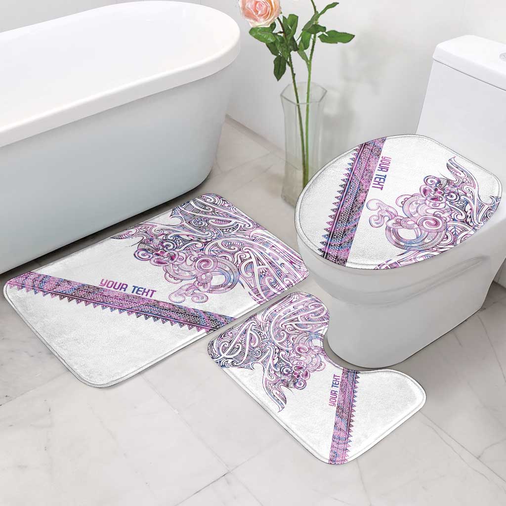 Mawhero Paua shell Kowhaiwhai Taniko Personalised Bathroom Set Taniwha Maori Tribal Style LT9 - Polynesian Pride