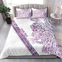 Mawhero Paua shell Kowhaiwhai Taniko Personalised Bedding Set Taniwha Maori Tribal Style LT9 - Polynesian Pride