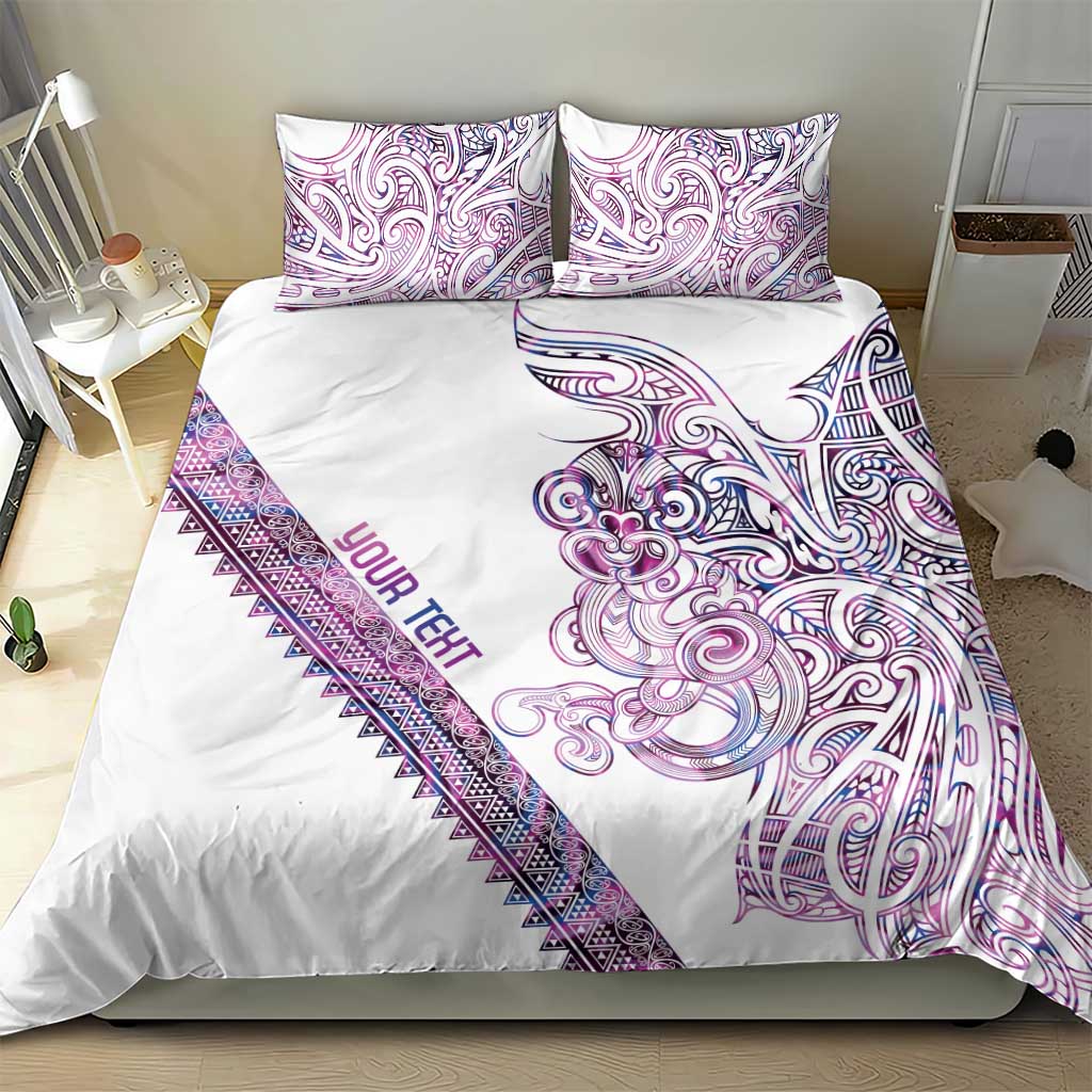 Mawhero Paua shell Kowhaiwhai Taniko Personalised Bedding Set Taniwha Maori Tribal Style LT9 - Polynesian Pride