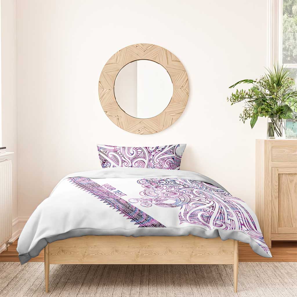 Mawhero Paua shell Kowhaiwhai Taniko Personalised Bedding Set Taniwha Maori Tribal Style LT9 - Polynesian Pride