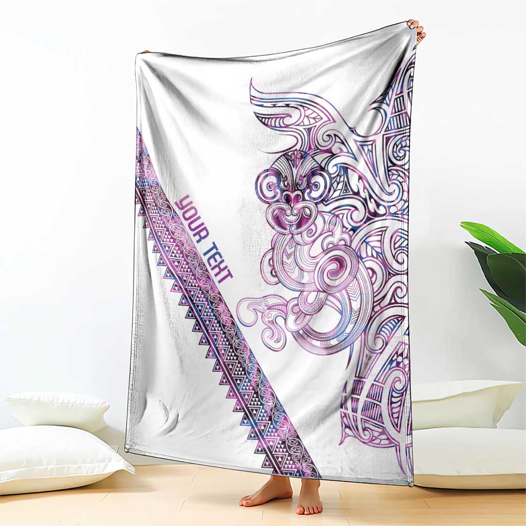 Mawhero Paua shell Kowhaiwhai Taniko Personalised Blanket Taniwha Maori Tribal Style LT9 - Polynesian Pride