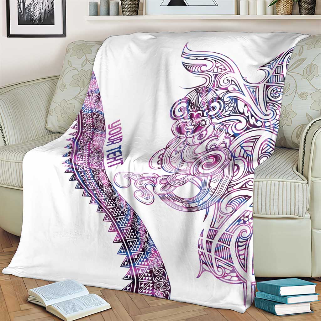 Mawhero Paua shell Kowhaiwhai Taniko Personalised Blanket Taniwha Maori Tribal Style LT9 - Polynesian Pride