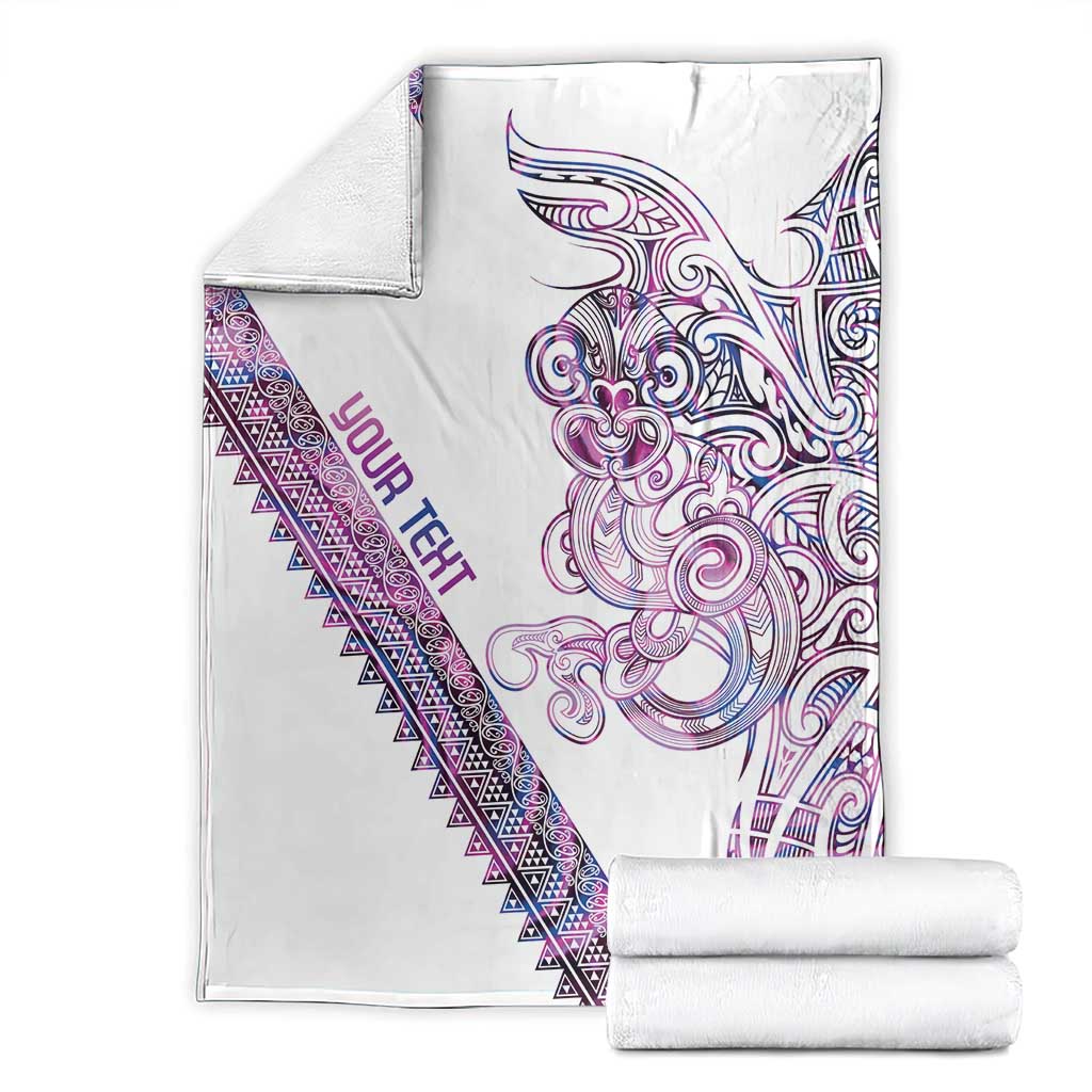Mawhero Paua shell Kowhaiwhai Taniko Personalised Blanket Taniwha Maori Tribal Style LT9 - Polynesian Pride
