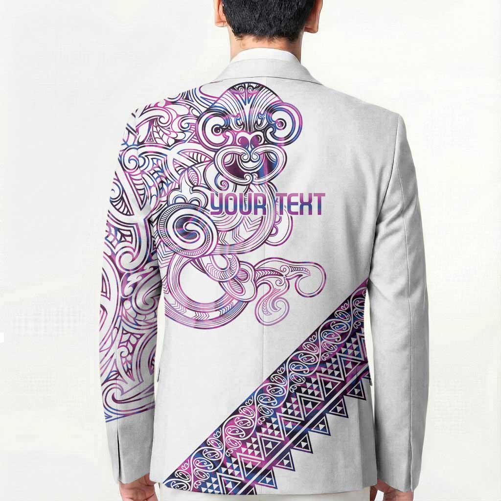 Mawhero Paua shell Kowhaiwhai Taniko Personalised Blazer Taniwha Maori Tribal Style LT9 - Polynesian Pride