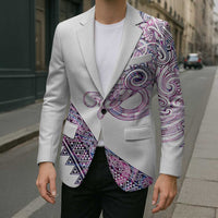 Mawhero Paua shell Kowhaiwhai Taniko Personalised Blazer Taniwha Maori Tribal Style LT9 - Polynesian Pride