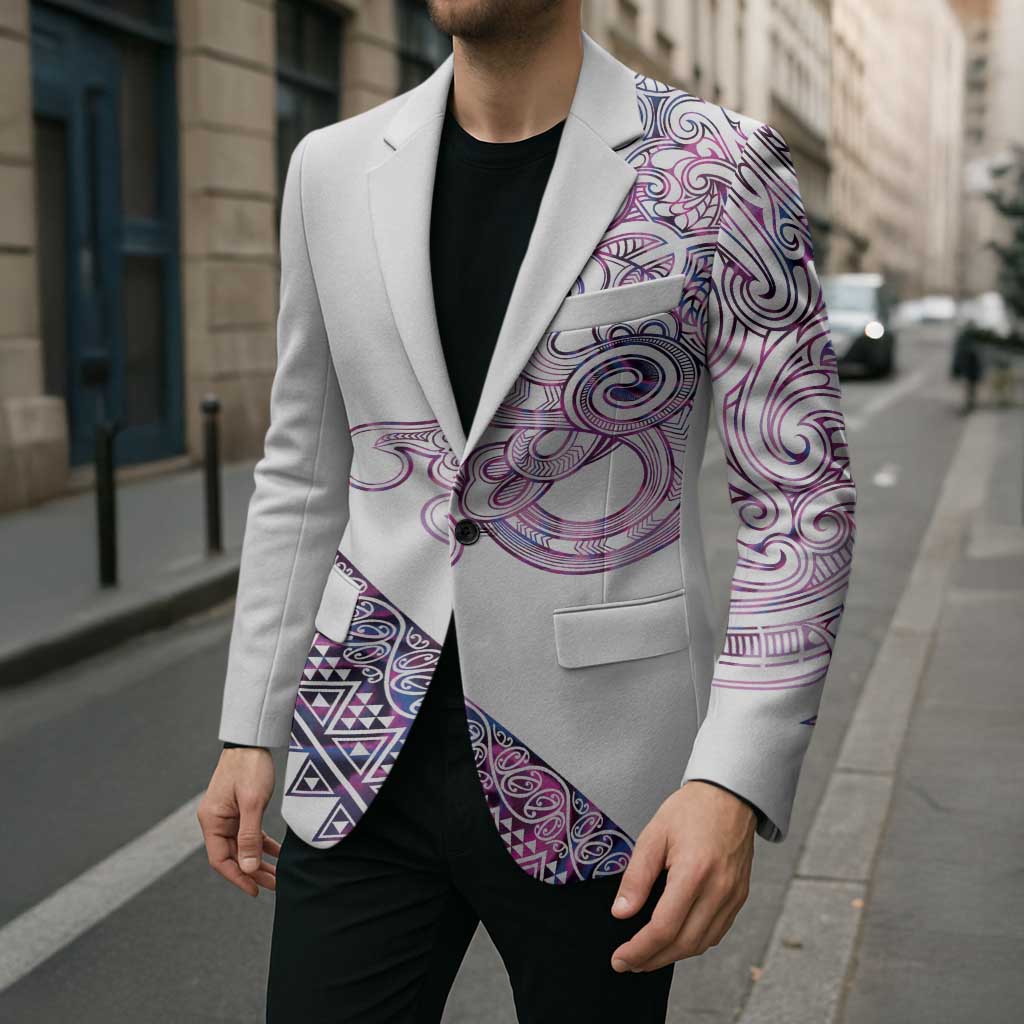 Mawhero Paua shell Kowhaiwhai Taniko Personalised Blazer Taniwha Maori Tribal Style LT9 - Polynesian Pride