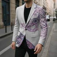Mawhero Paua shell Kowhaiwhai Taniko Personalised Blazer Taniwha Maori Tribal Style LT9 - Polynesian Pride