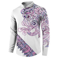 Mawhero Paua shell Kowhaiwhai Taniko Personalised Button Sweatshirt Taniwha Maori Tribal Style LT9 - Polynesian Pride