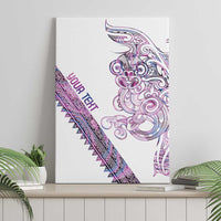 Mawhero Paua shell Kowhaiwhai Taniko Personalised Canvas Wall Art Taniwha Maori Tribal Style LT9 - Polynesian Pride