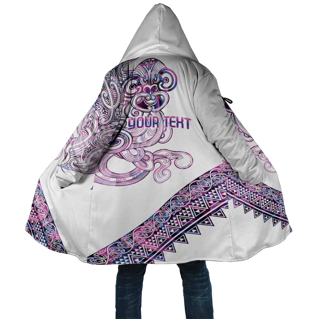 Mawhero Paua shell Kowhaiwhai Taniko Personalised Cloak Taniwha Maori Tribal Style LT9 Unisex Pink - Polynesian Pride