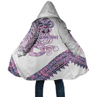 Mawhero Paua shell Kowhaiwhai Taniko Personalised Cloak Taniwha Maori Tribal Style LT9 Unisex Pink - Polynesian Pride