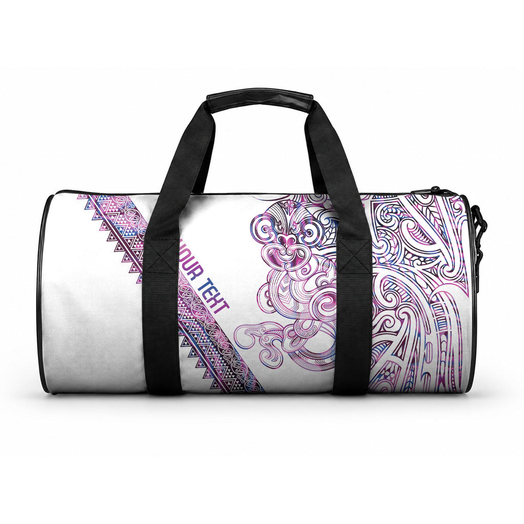 Mawhero Paua shell Kowhaiwhai Taniko Personalised Duffle Bag Taniwha Maori Tribal Style LT9 One size Pink - Polynesian Pride