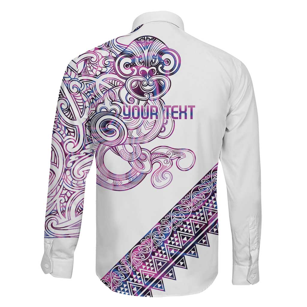 Mawhero Paua shell Kowhaiwhai Taniko Personalised Family Matching Puletasi and Hawaiian Shirt Taniwha Maori Tribal Style