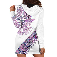 Mawhero Paua shell Kowhaiwhai Taniko Personalised Hoodie Dress Taniwha Maori Tribal Style