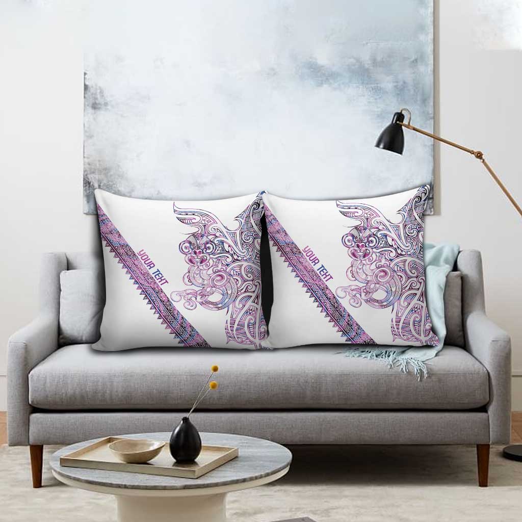 Mawhero Paua shell Kowhaiwhai Taniko Personalised Pillow Cover Taniwha Maori Tribal Style LT9 - Polynesian Pride