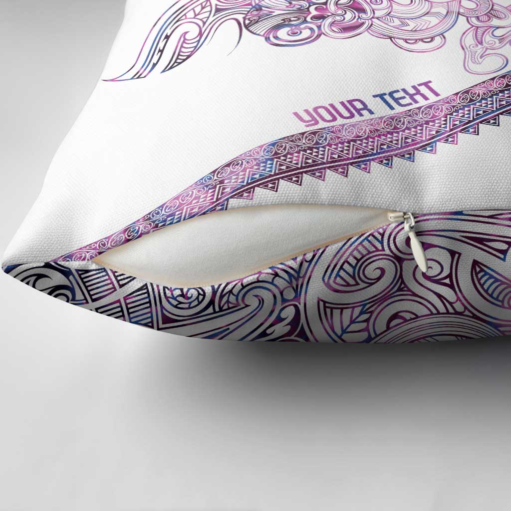 Mawhero Paua shell Kowhaiwhai Taniko Personalised Pillow Cover Taniwha Maori Tribal Style LT9 - Polynesian Pride