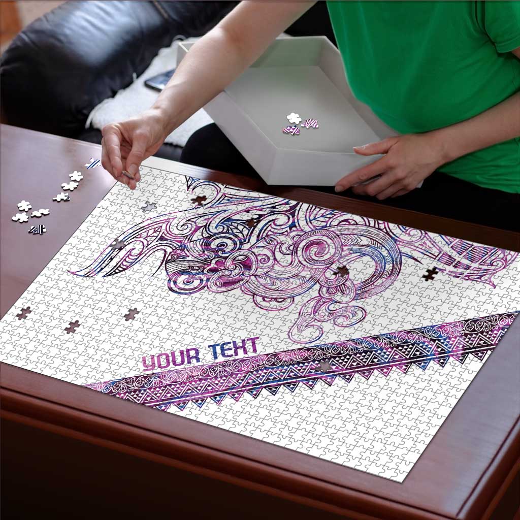 Mawhero Paua shell Kowhaiwhai Taniko Personalised Puzzle Taniwha Maori Tribal Style LT9 - Polynesian Pride