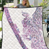 Mawhero Paua shell Kowhaiwhai Taniko Personalised Quilt Taniwha Maori Tribal Style