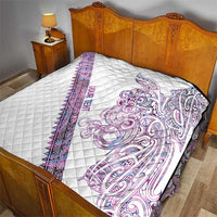 Mawhero Paua shell Kowhaiwhai Taniko Personalised Quilt Taniwha Maori Tribal Style