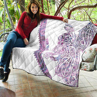 Mawhero Paua shell Kowhaiwhai Taniko Personalised Quilt Taniwha Maori Tribal Style