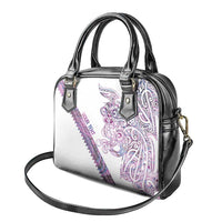 Mawhero Paua shell Kowhaiwhai Taniko Personalised Shoulder Handbag Taniwha Maori Tribal Style LT9 - Polynesian Pride