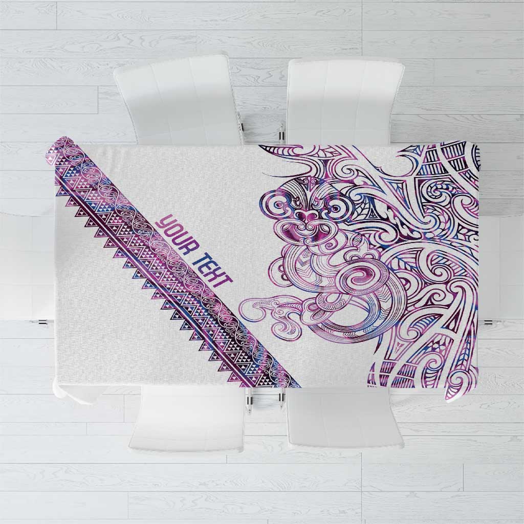 Mawhero Paua shell Kowhaiwhai Taniko Personalised Tablecloth Taniwha Maori Tribal Style LT9 Pink - Polynesian Pride