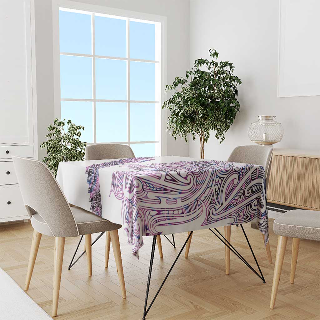 Mawhero Paua shell Kowhaiwhai Taniko Personalised Tablecloth Taniwha Maori Tribal Style LT9 - Polynesian Pride