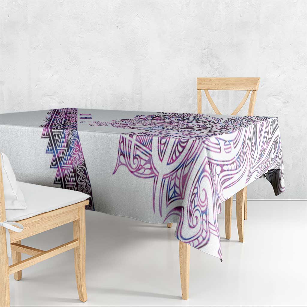 Mawhero Paua shell Kowhaiwhai Taniko Personalised Tablecloth Taniwha Maori Tribal Style LT9 - Polynesian Pride