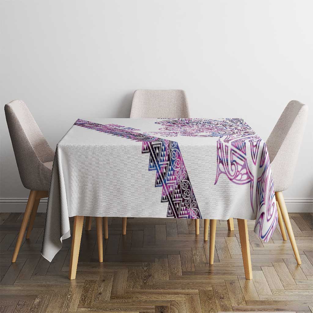 Mawhero Paua shell Kowhaiwhai Taniko Personalised Tablecloth Taniwha Maori Tribal Style LT9 - Polynesian Pride