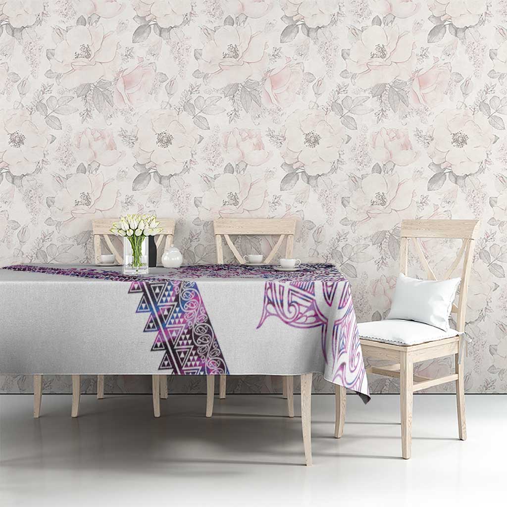 Mawhero Paua shell Kowhaiwhai Taniko Personalised Tablecloth Taniwha Maori Tribal Style LT9 - Polynesian Pride
