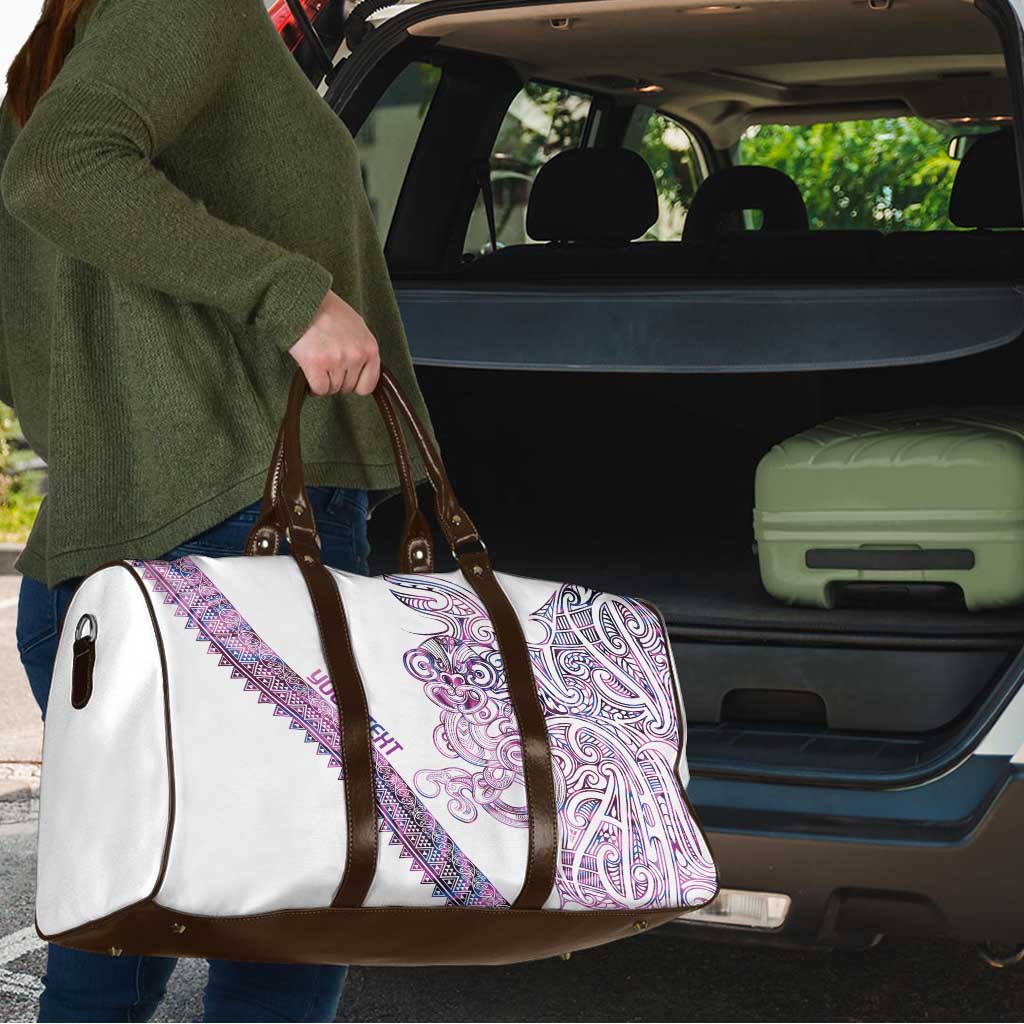 Mawhero Paua shell Kowhaiwhai Taniko Personalised Travel Bag Taniwha Maori Tribal Style