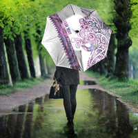 Mawhero Paua shell Kowhaiwhai Taniko Personalised Umbrella Taniwha Maori Tribal Style