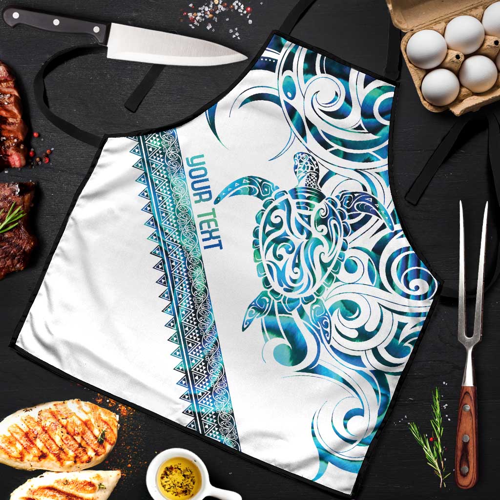 Kahui Whetu Paua shell Kowhaiwhai Taniko Personalised Apron Turtle Tattoo Maori Tribal Style LT9 Blue - Polynesian Pride