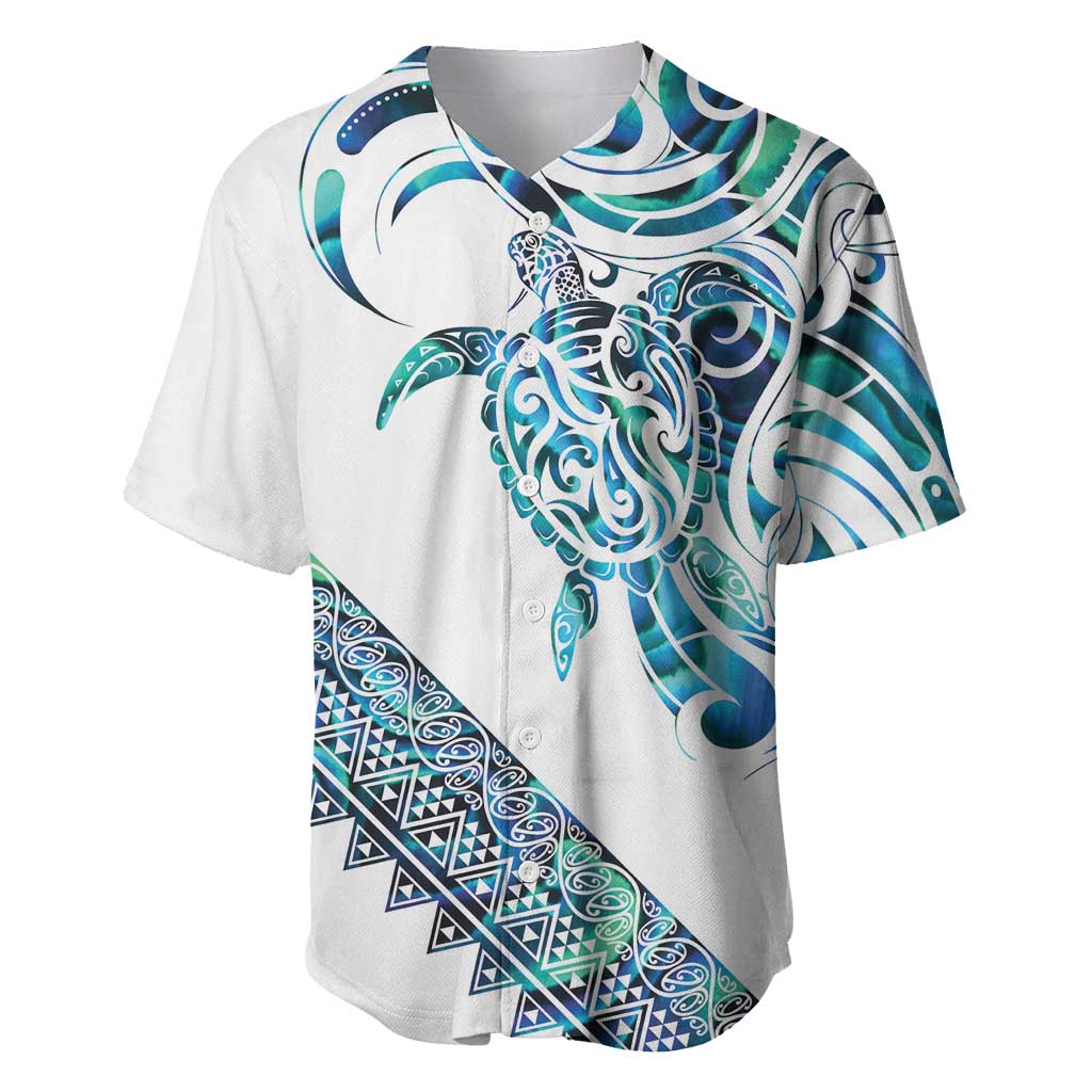 Kahui Whetu Paua shell Kowhaiwhai Taniko Personalised Baseball Jersey Turtle Tattoo Maori Tribal Style LT9 Blue - Polynesian Pride