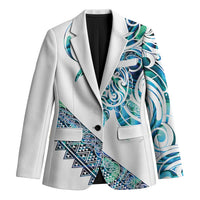 Kahui Whetu Paua shell Kowhaiwhai Taniko Personalised Blazer Turtle Tattoo Maori Tribal Style LT9 Unisex Blue - Polynesian Pride