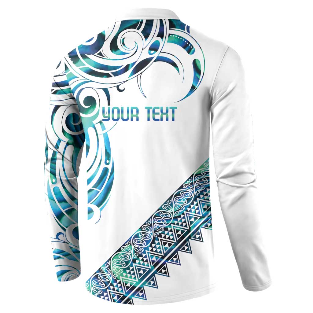 Kahui Whetu Paua shell Kowhaiwhai Taniko Personalised Button Sweatshirt Turtle Tattoo Maori Tribal Style LT9 - Polynesian Pride
