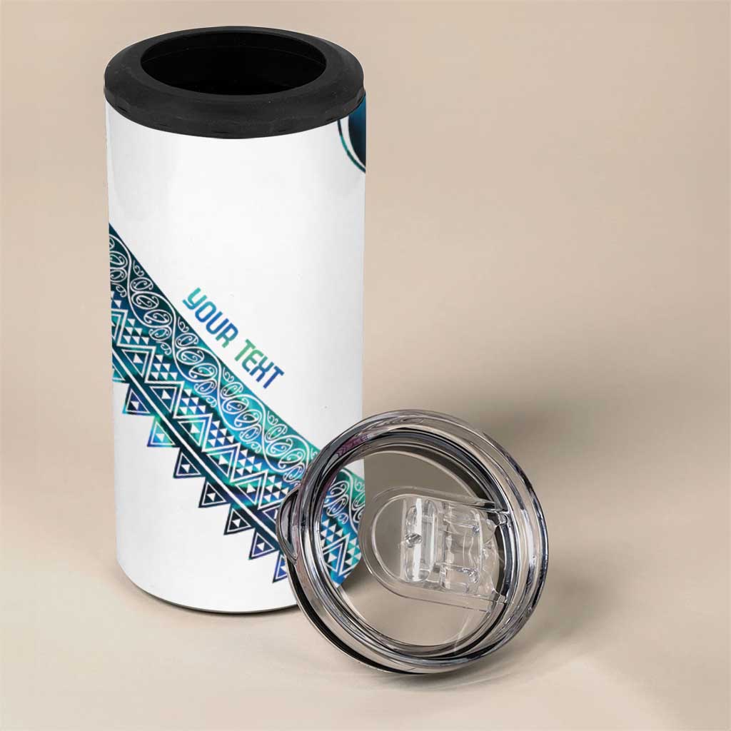 Kahui Whetu Paua shell Kowhaiwhai Taniko Personalised 4 in 1 Can Cooler Tumbler Turtle Tattoo Maori Tribal Style