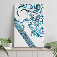Kahui Whetu Paua shell Kowhaiwhai Taniko Personalised Canvas Wall Art Turtle Tattoo Maori Tribal Style