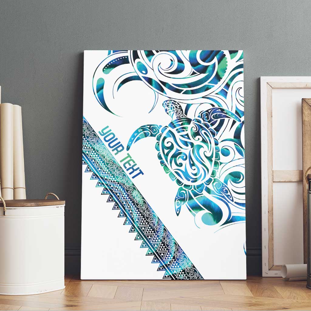 Kahui Whetu Paua shell Kowhaiwhai Taniko Personalised Canvas Wall Art Turtle Tattoo Maori Tribal Style