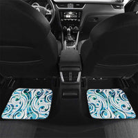 Kahui Whetu Paua shell Kowhaiwhai Taniko Personalised Car Mats Turtle Tattoo Maori Tribal Style LT9 Set 2pcs - Back Blue - Polynesian Pride