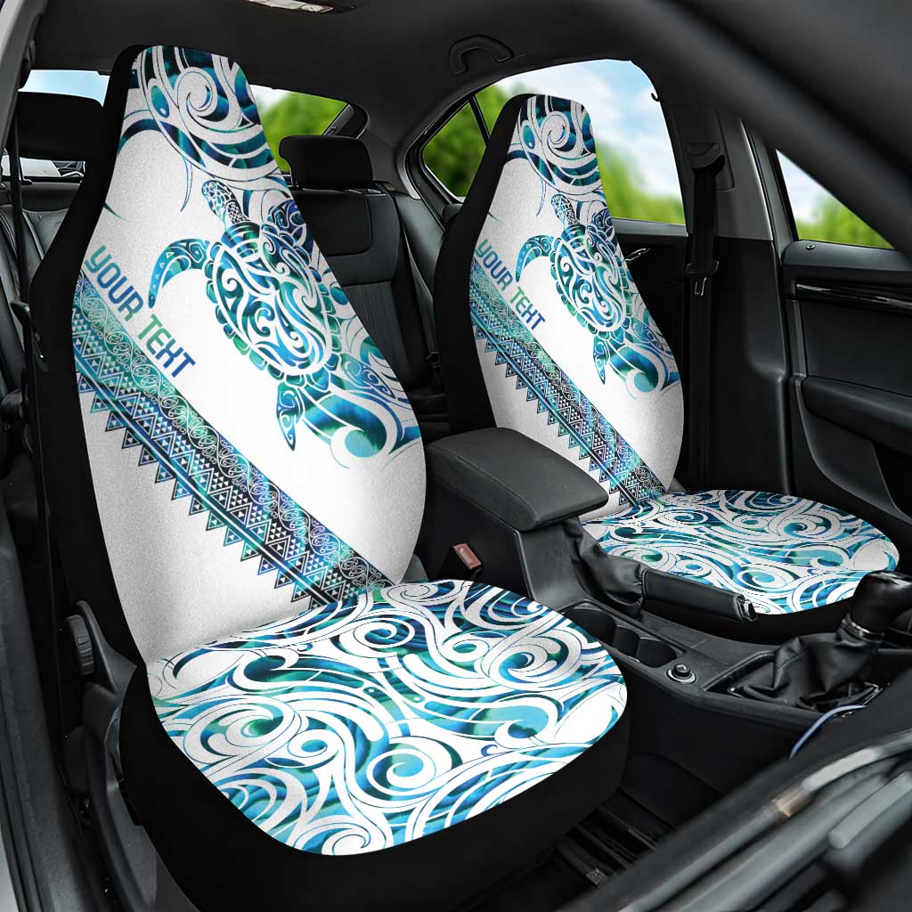 Kahui Whetu Paua shell Kowhaiwhai Taniko Personalised Car Seat Cover Turtle Tattoo Maori Tribal Style LT9 One Size Blue - Polynesian Pride