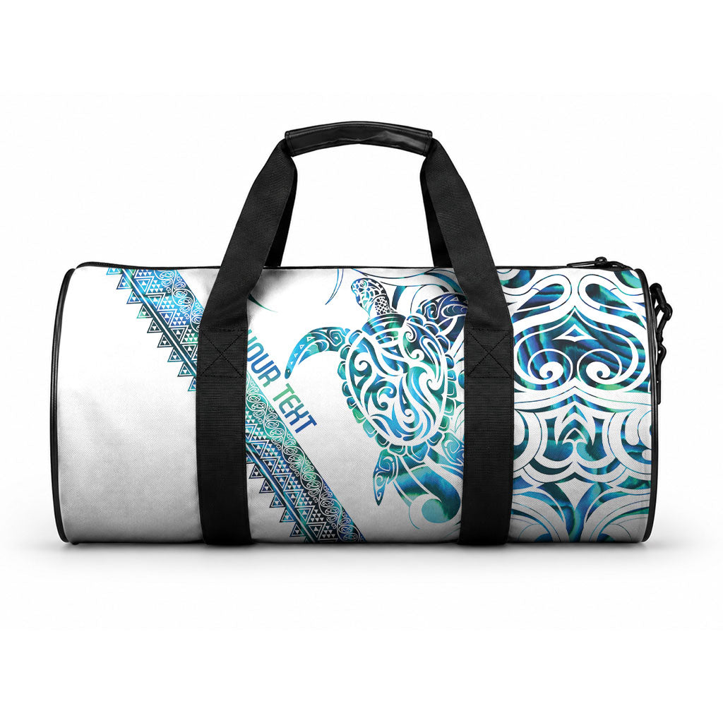 Kahui Whetu Paua shell Kowhaiwhai Taniko Personalised Duffle Bag Turtle Tattoo Maori Tribal Style LT9 One size Blue - Polynesian Pride