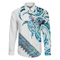 Kahui Whetu Paua shell Kowhaiwhai Taniko Personalised Family Matching Puletasi and Hawaiian Shirt Turtle Tattoo Maori Tribal Style