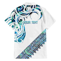 Kahui Whetu Paua shell Kowhaiwhai Taniko Personalised Family Matching Summer Maxi Dress and Hawaiian Shirt Turtle Tattoo Maori Tribal Style