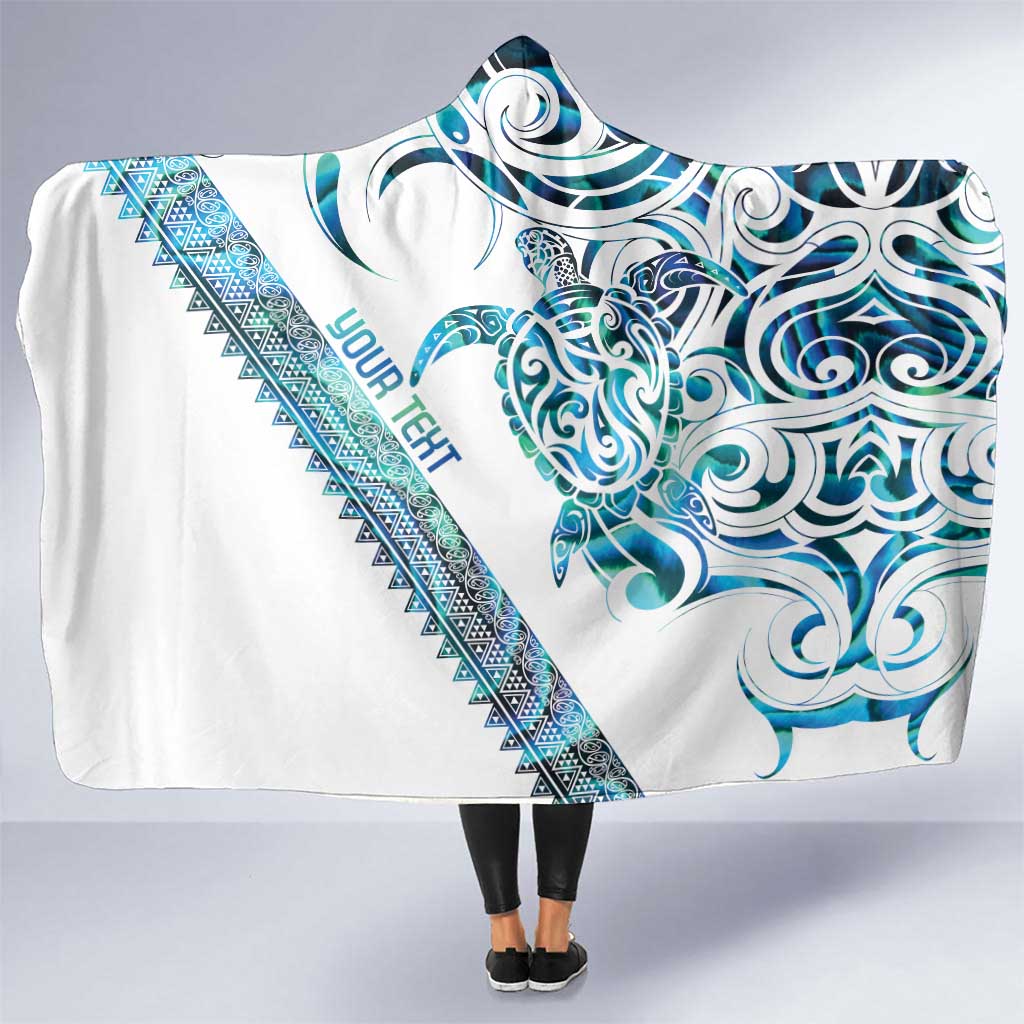 Kahui Whetu Paua shell Kowhaiwhai Taniko Personalised Hooded Blanket Turtle Tattoo Maori Tribal Style LT9 One Size Blue - Polynesian Pride
