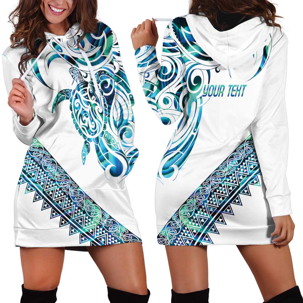 Kahui Whetu Paua shell Kowhaiwhai Taniko Personalised Hoodie Dress Turtle Tattoo Maori Tribal Style