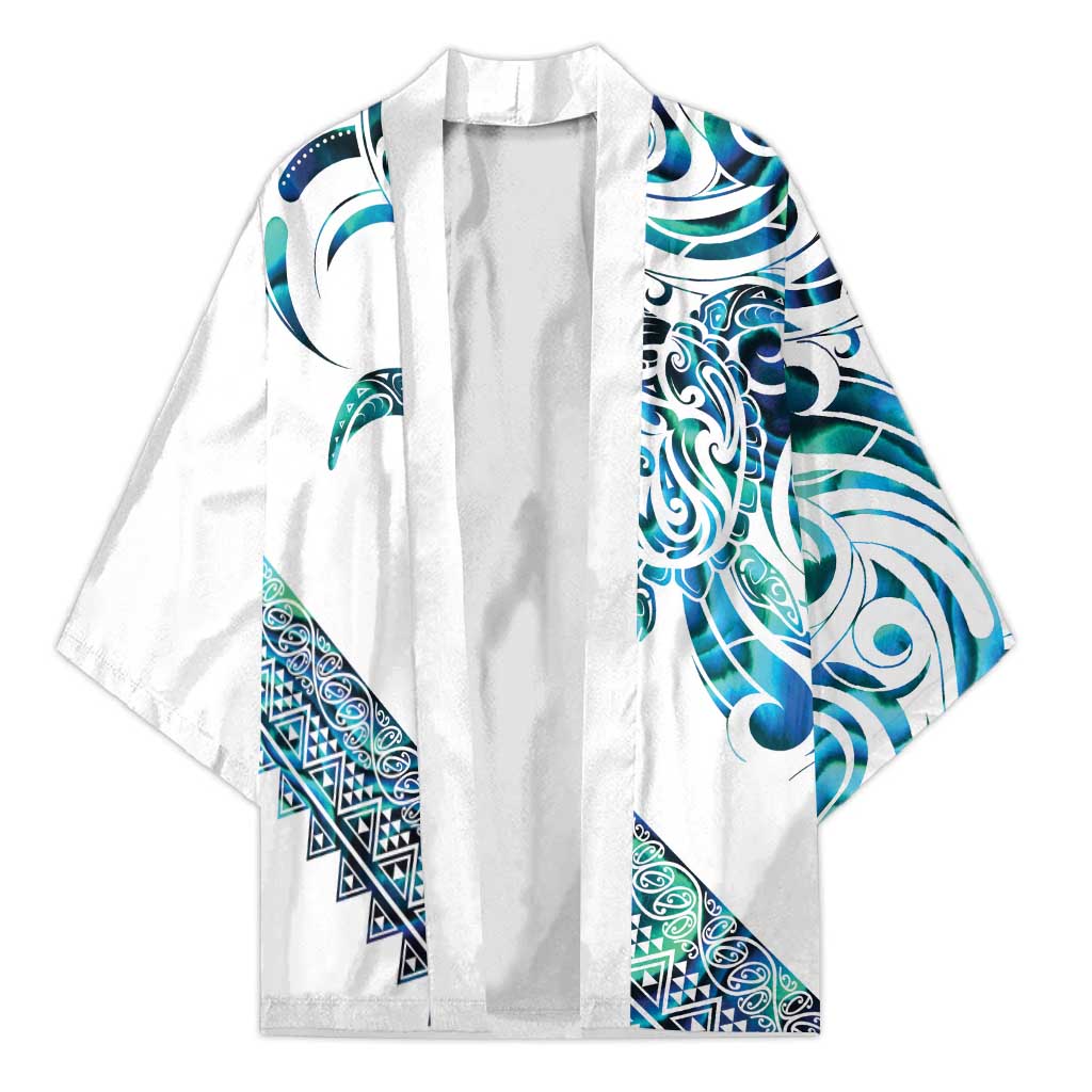Kahui Whetu Paua shell Kowhaiwhai Taniko Personalised Kimono Turtle Tattoo Maori Tribal Style LT9 Unisex Blue - Polynesian Pride